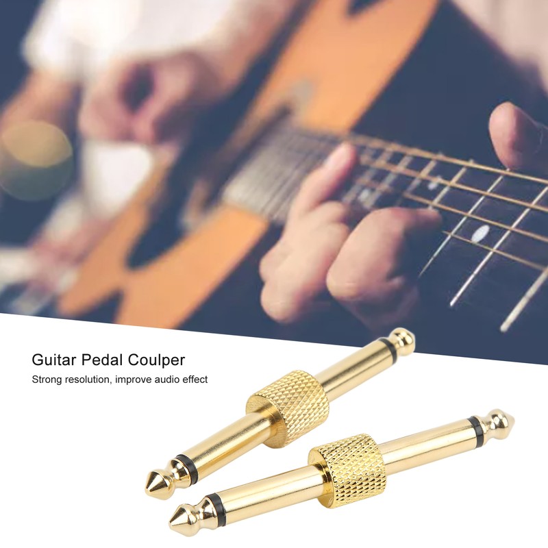 2PCS 6.35mm Effect Adapter Connector Noise Reduction Guitar Pedal Coulper