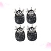 Totority 4pcs Diamond Car Tire Cap Wheel Stem Cap Shining