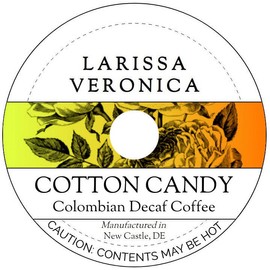 Cotton Candy Colombian Decaf Coffee (Single Serve K-Cup Pods) (Gourmet, Naturally Flavored, Whole Coffee Beans) (12 pods, ZIN: 572380) - 3 Pack