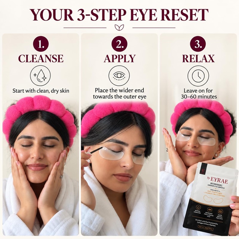 byEYRAE Under Eye HydroGel Patches, 6 Pairs
