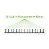 NavePoint 1 Channel Tool-Less Plastic Vertical Ringed Cable Manager 34