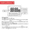 Digital Multifunction Timer with Clock, 10 Preset Alarms, Countup &