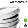 5-Gallon White Bucket Pail Container with Lid | Heavy-Duty 90MIL