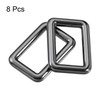 sourcing map Metal Rectangle Ring Buckles 25x15mm for Bags Belts