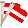 TSMD Austria Stick Flag Austrian Small Mini Hand Held Flags,5x8