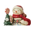 Jim Shore Snowman with Candy Cane Tree Hall Mark Exclusive
