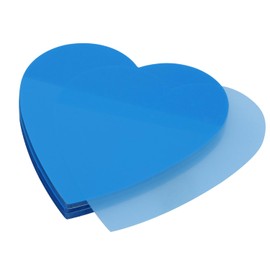 ONLYKXY 3 Pack Heart Shaped Transparent Sticky Notes 2.8X2.8in Waterproof Self-Stick Book Tabs 150 Sheets PET Markers Sticky Notes Pad (Blue)