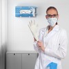Wall-Mounted Glove Box Holder: White Organizer for Lab, Kitchen, Bathroom