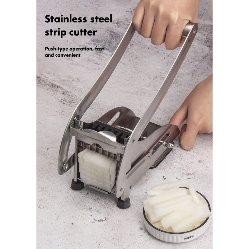 French Fry Cutter, Stainless Steel Potato Cutter, Potato Slicer, Includes