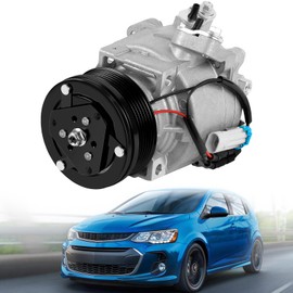 AC Compressor with Clutch Compatible with Chevy Sonic 2013 2014 2015 2016 2017 2018 LS LT LTZ 1.8L Air Conditioning Parts Replace 42783863 CO29167C