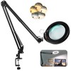 VEEMAGNI 5 Inch Large Magnifying Glass with Light and Stand,