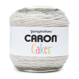 Caron Cakes Self Striping Yarn 383 yd/350 m 7.1 oz/200 g (White Truffle)
