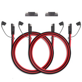 TMH SAE Extension Cable 16 AWG - 6FT SAE to SAE Quick Disconnect Wire Harness SAE Connector Solar Panel Extension Cable for Motor Automotive RV Battery (2 PCS)