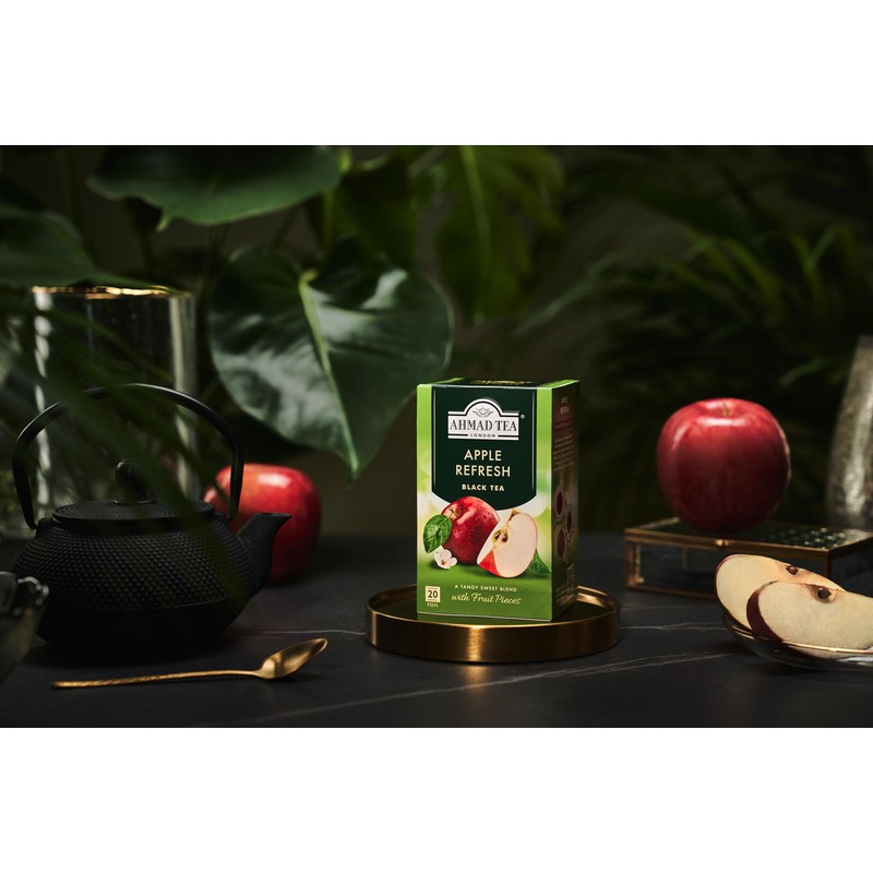 Ahmad Tea Apple Refresh Black Tea, 20-Count Tea Bags (Pack