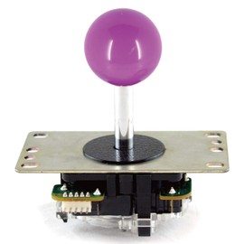 SANWA JLF-TP-8YT Original Joystick Purple - for Arcade Jamma Game 4 & 8 Way Adjustable, Compatible with Catz Mad SF4 Tournament Joystick (Purple Ball Top) S@NWA