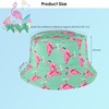 Flamingo Reversible Bucket Hats, Summer Beach Sun Hat Fisherman Cap