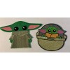 Baby Yoda & Yoda In Spaceship Embroidered Patch NEW