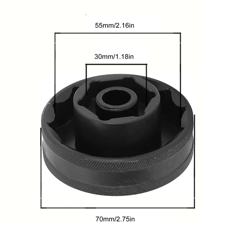 55mm 30mm Wheel Axle Nut Socket Tool Alloy Steel Motorcycle