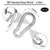 40 PCS 2'' Spring Snap Hook Carabiner, M5 3/16 Inch