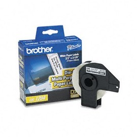Brother Pre-Sized Die-Cut Label Roll for QL Label Printers LABEL,2-1/8X2/3 (Pack of6)