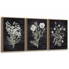 Large Botanical Wall Art for Living Room Natural Wood Float