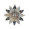 Gisela Graham Luxury Peacock Shades 3D Double Sided Snowflake Hanging