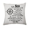 Hasodeo To My Son Compass Pillowcase From Mum Inspirational Cushion