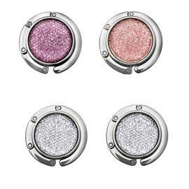 Purse Hook Foldable - 4 Folding Handbag Table Hangers-Bag Hanger Collection-Desk Hooks for Purse