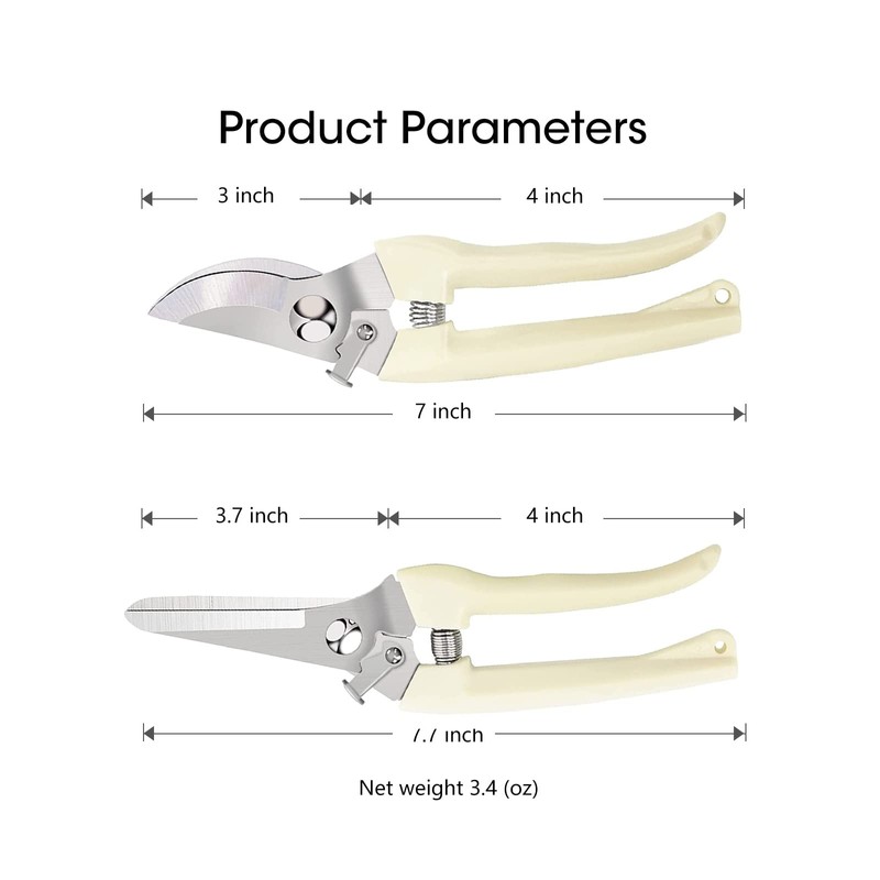 Leize Flower Scissors Set, 2 Pack Premium Thickened Stainless Steel