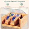 Avilia Organizer Bambù 6 Scomparti Porta Tisane e Capsule Caffè