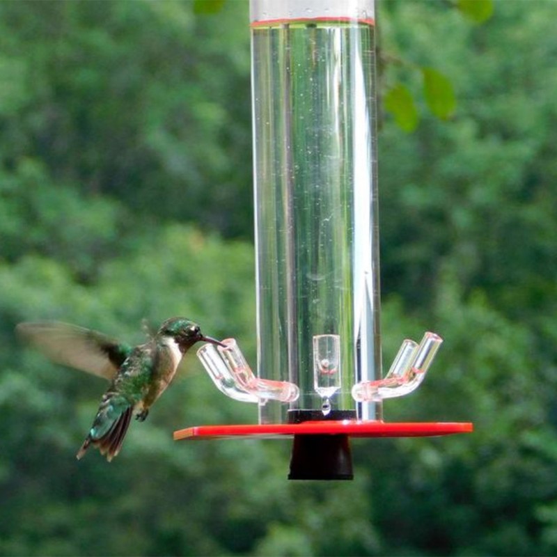 Tube Hummingbird Feeder Hanging Wild Bird Feeder for Outdoor Yard