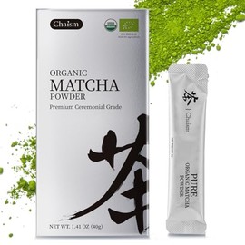 Chaism Organic Ceremonial Grade Matcha Packets - 20 Servings