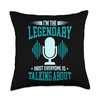 Funny Podcasting Podcast Microphone Throw Pillow