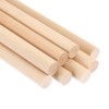PATIKIL 3/5x11.81inch Wooden Dowel, 8 Pcs Dowel Rod Wood Dowels