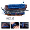 Veraly Pulsera Cuero Boho Vintage Multicapa Caballero Variedad