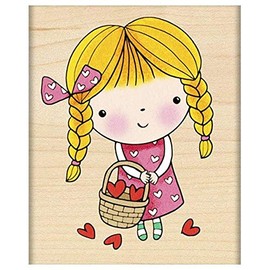 Penny Black 4120H Wood Mounted Rubber Stamp, Basket of Love