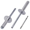SKIR'CO (30 pcs) Large Flange Aluminium Blind Rivets 5.0 x