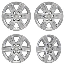 New Wheel Skins Covers Fits 2014-2018 GMC Sierra; 20 Inch; 6 Spoke; Chrome Plated; Plastic; Set of 4; Not Compatible with Steel Wheels