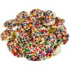 White Chocolate Nonpareils with Rainbow Candy Seeds, 1 Pound