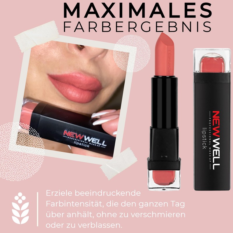 NEW WELL Matte Lipstick - Intense Colours - 24 Hours