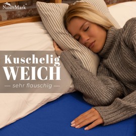 NatureMark Winter Thermal Fleece Fitted Sheet in Many Colours and Sizes Bed Sheet 90 x 190 to 100 x 200 cm Royal Blue