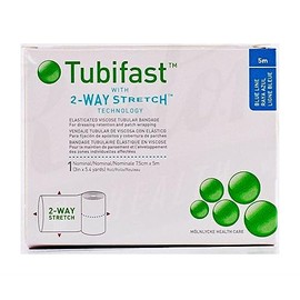 TUBIFAST BLUE LINE 7.5 X 5 M (NEW) 2-WAY STREATCH ELASTICATED VISCOSE TUBULAR BANDAGE FOR DRESSING RETENTION BLUE LINE 5M - 7.5CM X 5M