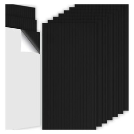 10Pack Large Acoustic Panels, 48x24x0.38 inch Sound Proof Panels for Walls, Self-Adhesive Sound Dampening Wall Panels, Noise Absorbing Decorative Wall Panels, Wall Noise Blocker for Home (Black)