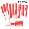 FOMIYES 20pcs Professional Hair Salon Comb Creative Smoothing Styling Combs