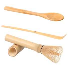 3Pcs Bamboo Matcha Whisk Scoop Set for Tea Lovers Beginners Efficient Traditional Matcha Utensil with Long Handle