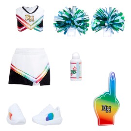 Rainbow High Fashion Pack, Pep Rally Includes 1 Full Cheerleading Outfit, Shoes, Jewelry and Play Accessories. Mix & Match to Create Tons of Fun. Kids Toy Gift Ages 4+