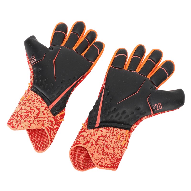2pcs Soccer Gloves Nylon Polyurethane Fiber Latex Breathable Strong Grip