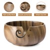 Wooden Yarn Bowl, Knitting Yarn Bowls with Holes Storage Handmade