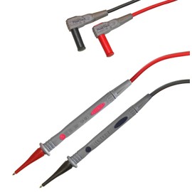 Peak Tech 1 Pair Flexible Multimeter Test Leads 120cm, Safety - Test Cable Kit, 1000V AC / DC, 10A, Cat III / IV, 1, TKS Pack of 2