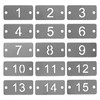 Hollow Out Metal Rectangle Numbered Tags with Two Holes (51-100)
